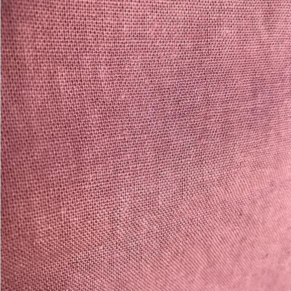 Ellos Rose Colored Linen Blend Summer Button Up Top size 26/28 - Picture 7 of 8